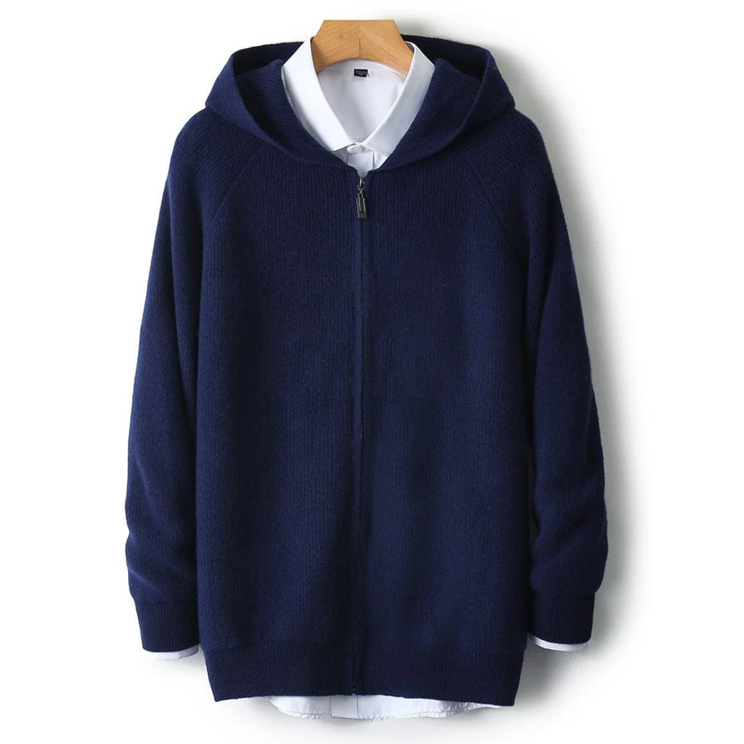Strickjacke mit Kapuze Reißverschluss - Image 4
