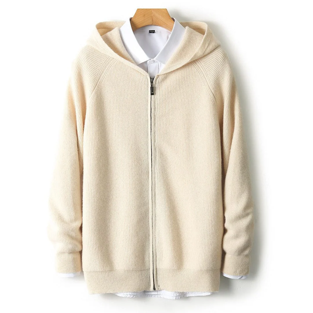 Strickjacke mit Kapuze Reißverschluss - Image 5