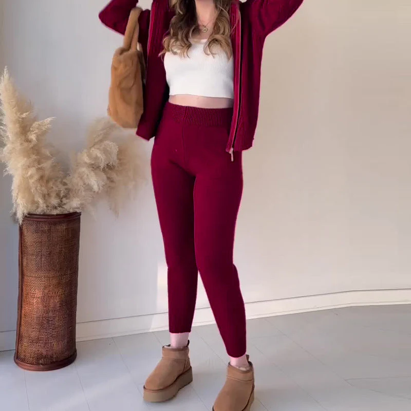 Strickjacke und Hose Set für Damen - Image 4