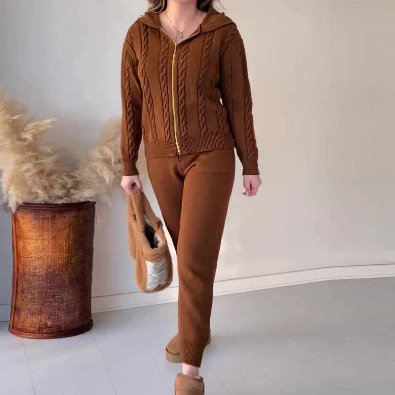 Strickjacke und Hose Set für Damen - Image 5