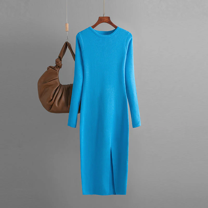 Strickkleid mit Schlitz für Damen - Image 10