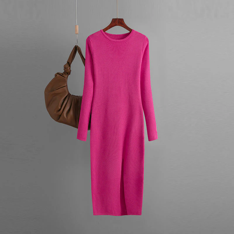 Strickkleid mit Schlitz für Damen - Image 13