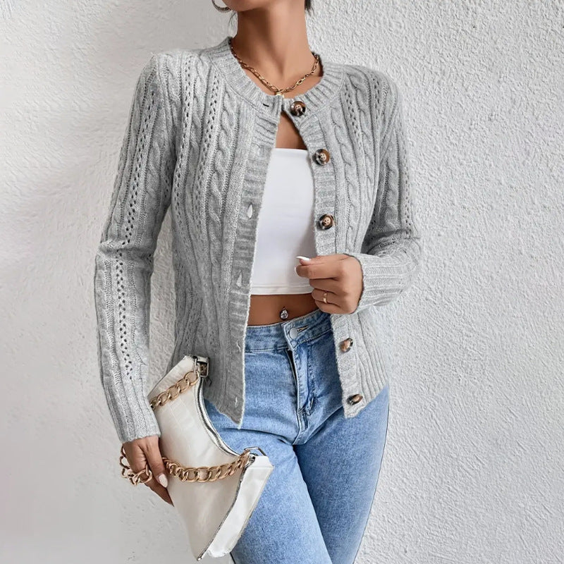 Strukturierte Strickjacke für Damen | Mit Knopfleiste - Image 4