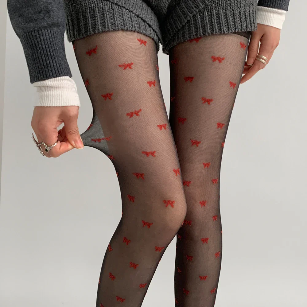 Stylische Damen-Strumpfhose im Herz- und Punkt-Stil - Image 7