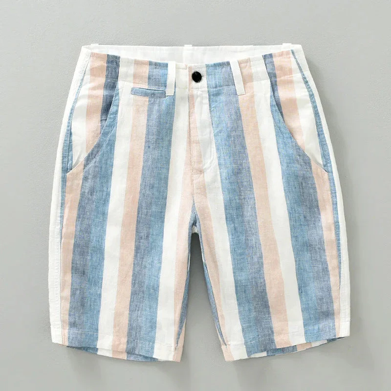 Stylische Leinen Shorts mit Kordelzug  - Wolframio - Image 2