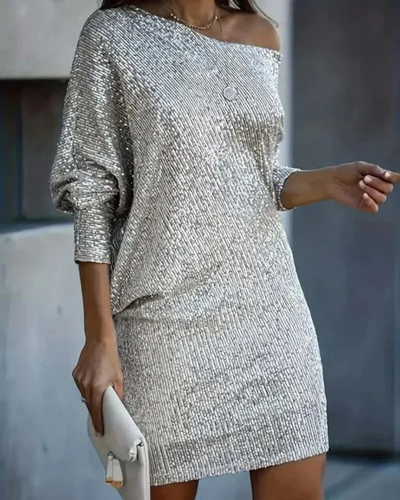 Stylisches Pailletten Partykleid für Damen | Mini - Image 3