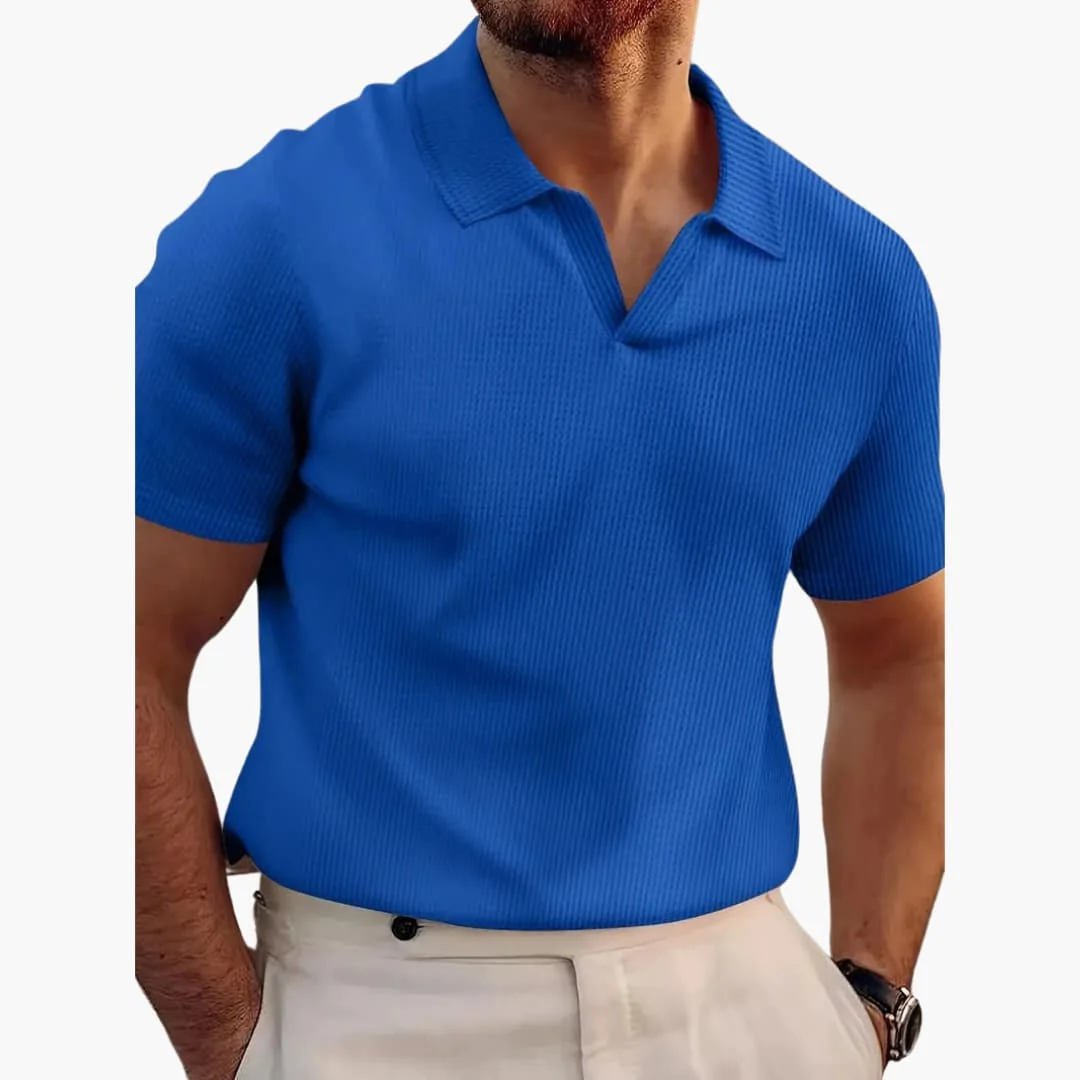 Stylisches Waffelpolo-Shirt für Männer - bequeme Passform - Image 3