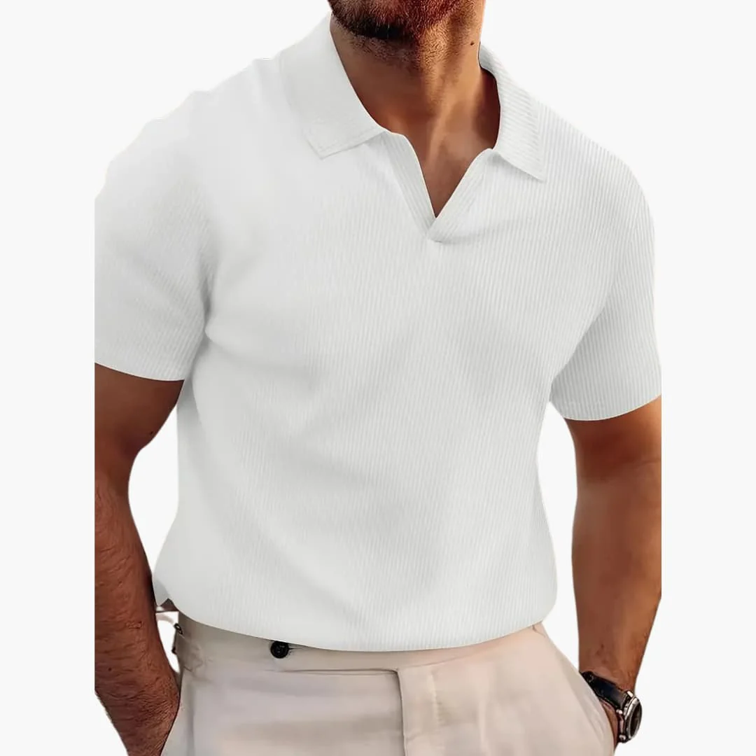Stylisches Waffelpolo-Shirt für Männer - bequeme Passform - Image 4