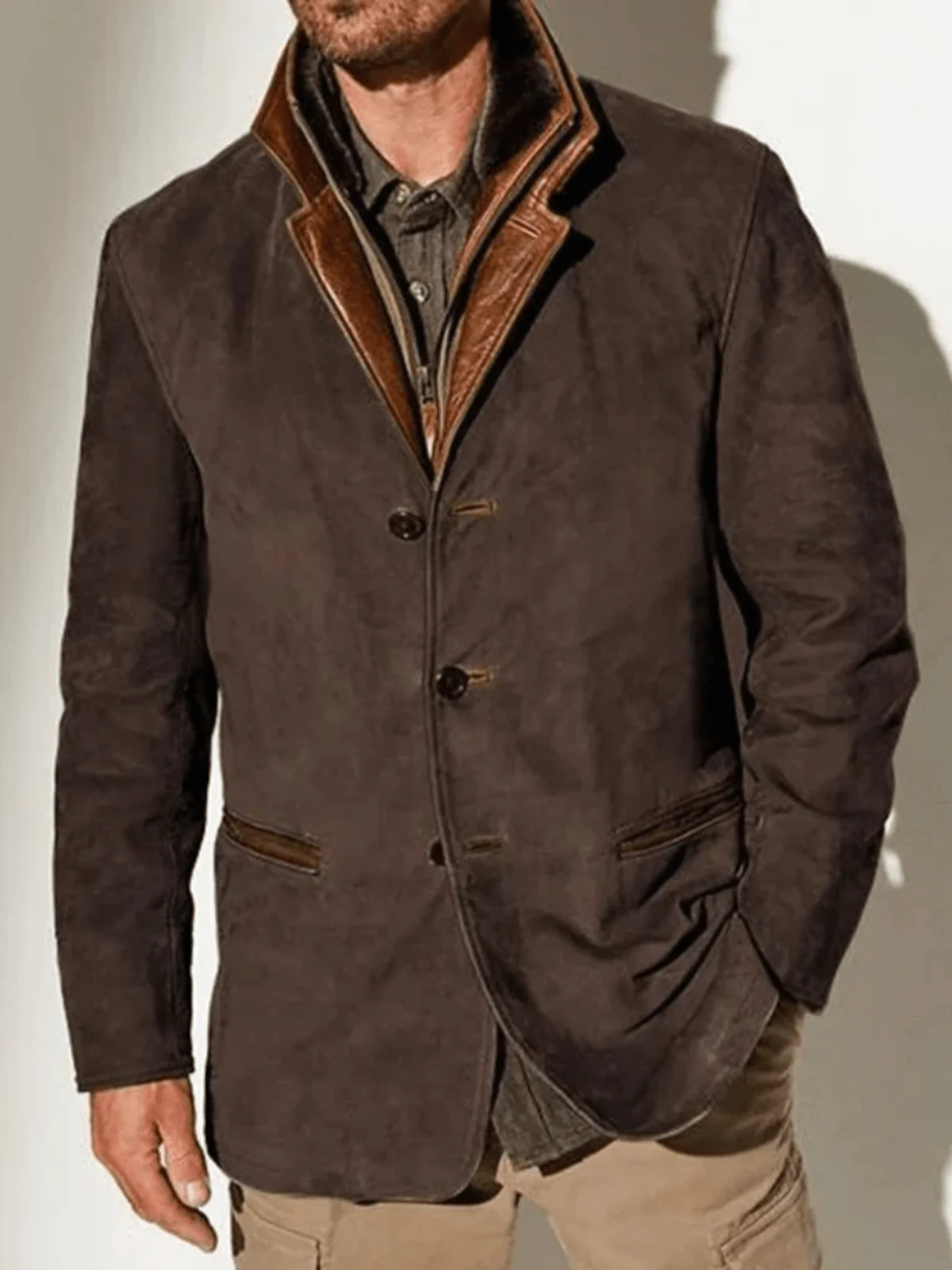 SVEN VINTAGE-WILDLEDERJACKE MIT DOPPELKRAGEN - Image 3
