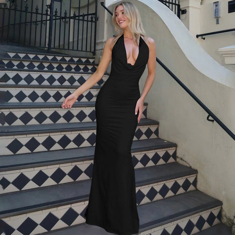 Sylia | Langes Neckholder-Kleid - Image 2