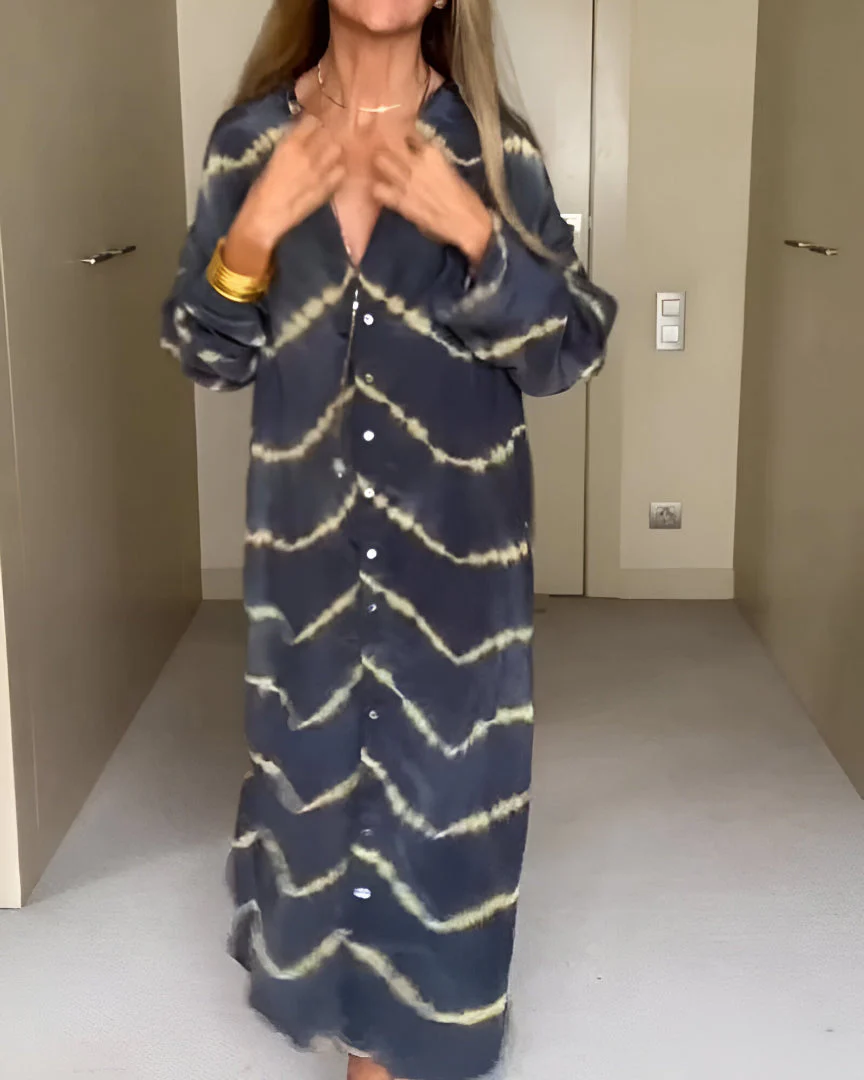 Sylvoriel | Bohemian Striped Maxi Dress - Image 2