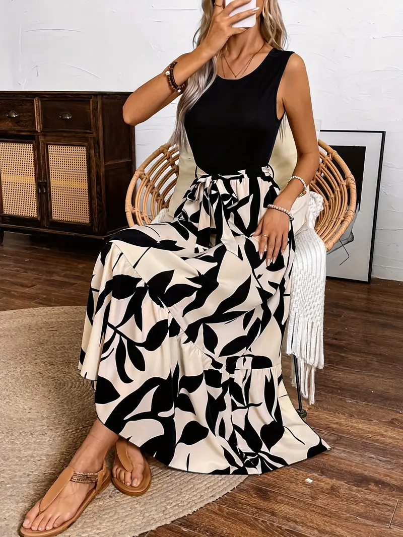 Tamisha – Ärmelloses schwarzes Top, Maxikleid, Rock - Image 4