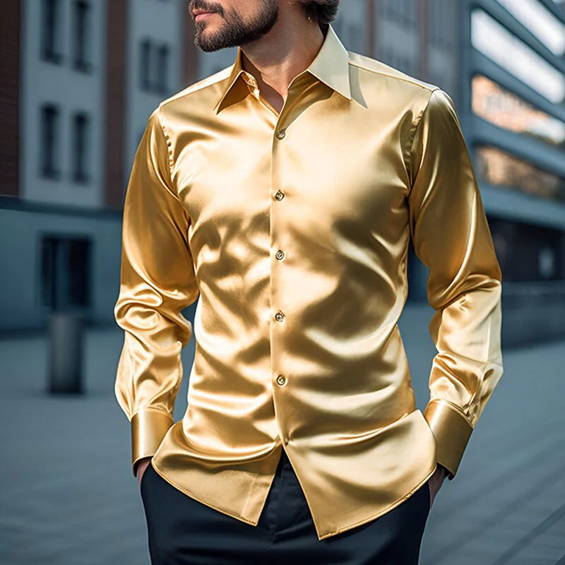 Terrence- Herren Satinhemd mit Glanzfinish und Slim Fit - Image 11