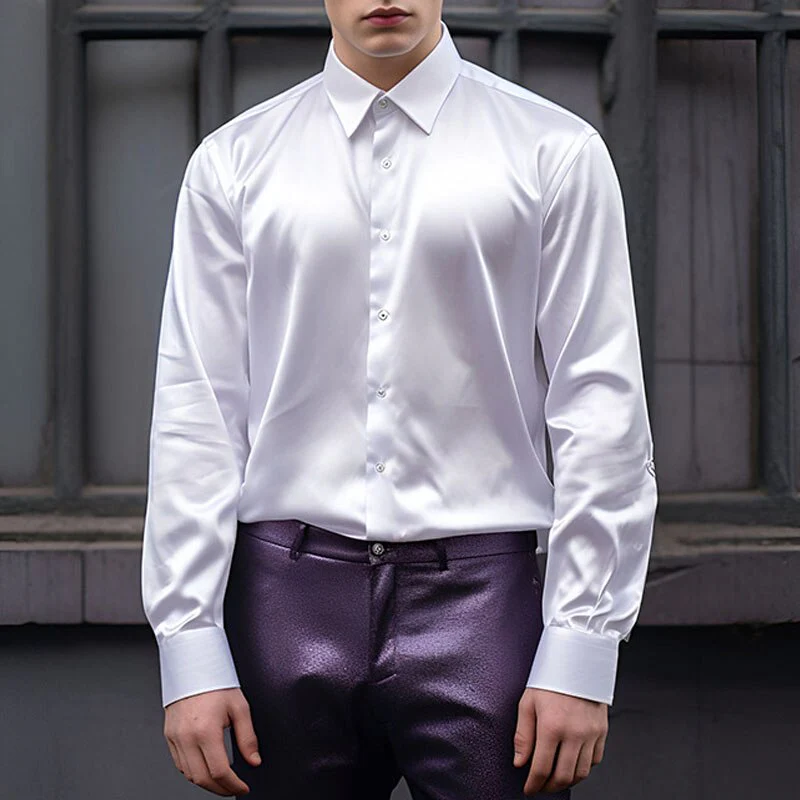 Terrence- Herren Satinhemd mit Glanzfinish und Slim Fit - Image 6