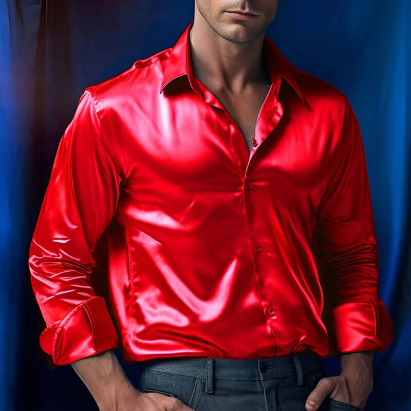 Terrence- Herren Satinhemd mit Glanzfinish und Slim Fit - Image 8