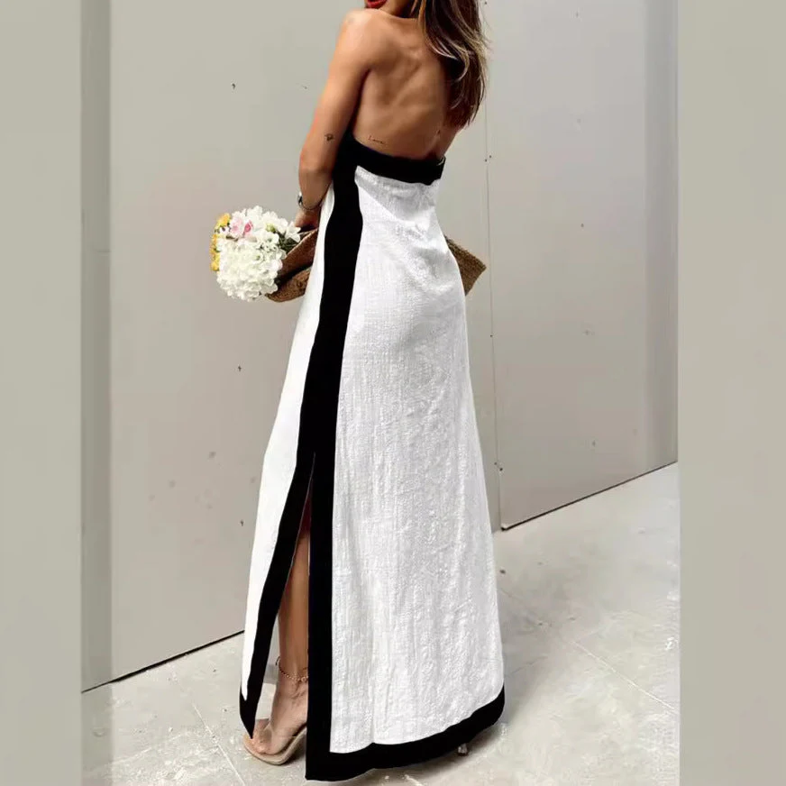 Tess- Damen Maxikleid mit Cross Over Trägern - Image 3