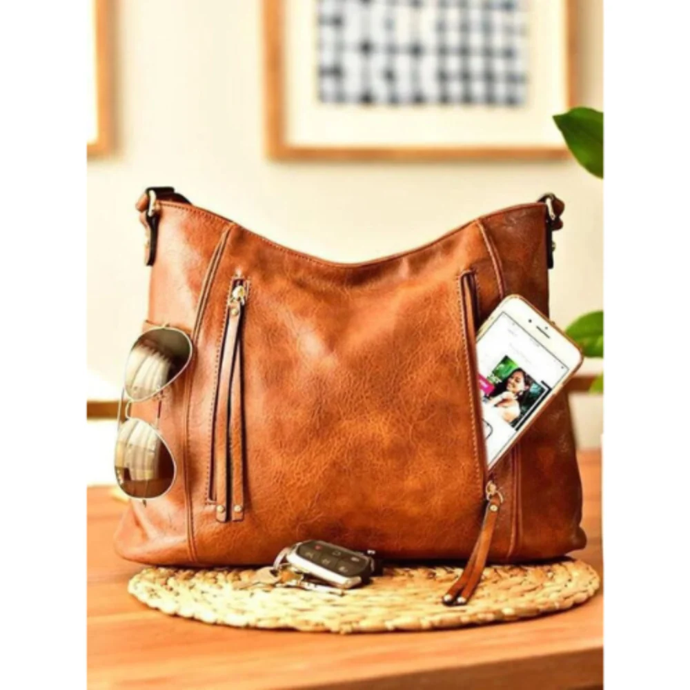 Tessa | Vintage Schultertasche im klassischen und zeitlosen Design - Image 2