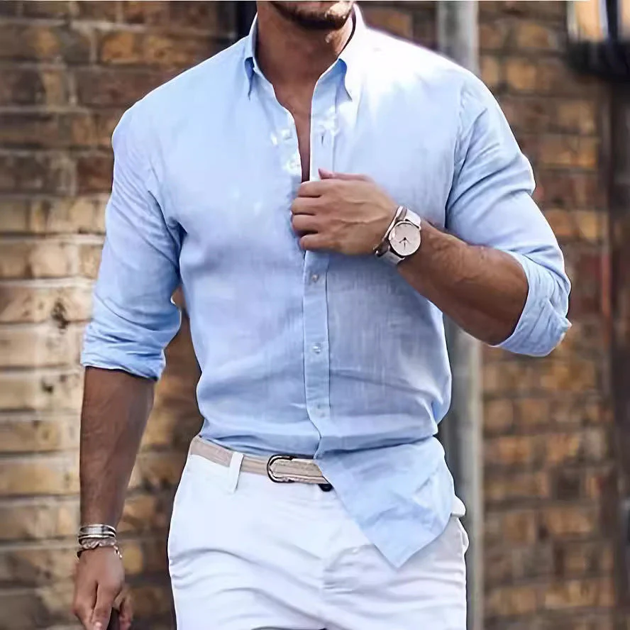 Tessie- Herren Freizeithemd mit Knopfleiste und Slim Fit - Image 6