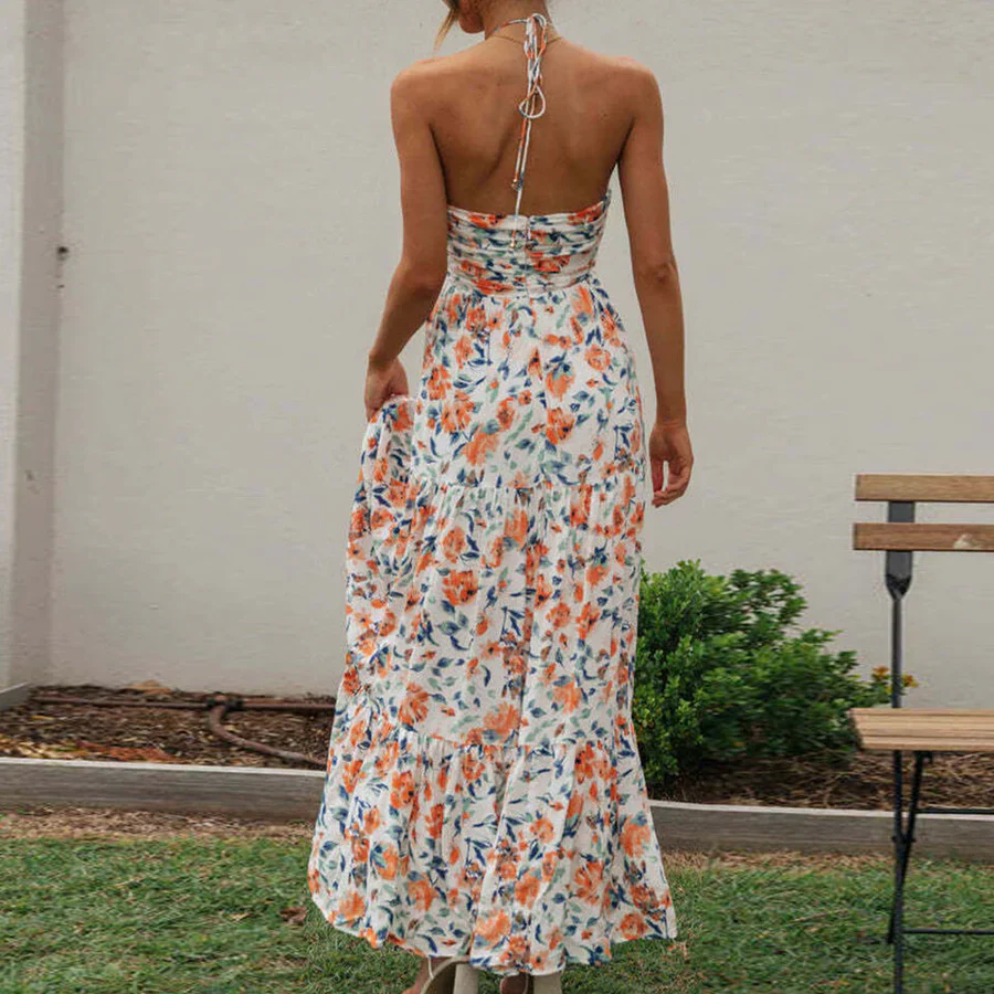 Tessindra – Neckholder-Maxikleid mit Blumenmuster - Image 2