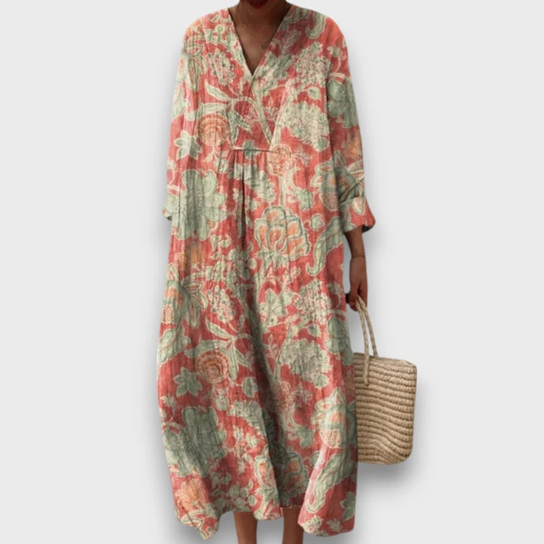 Thaleia – Midikleid mit floralem Vintage-Muster - Image 2