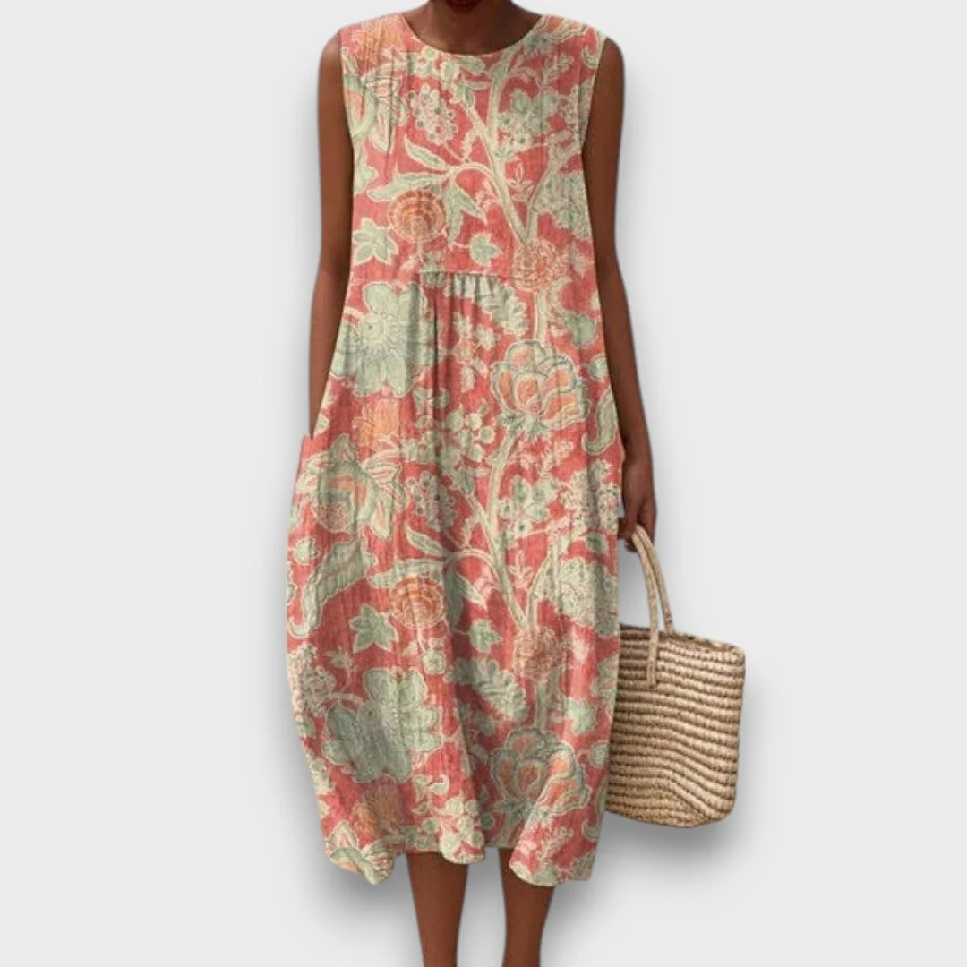 Thaleia – Midikleid mit floralem Vintage-Muster - Image 3