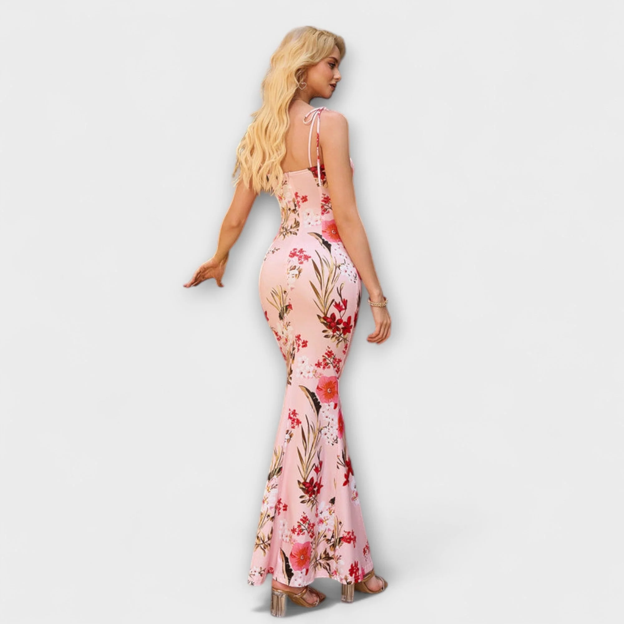 Thalia - Floral Print Prom Dress mit gebundenen Schulterträgern - Image 28