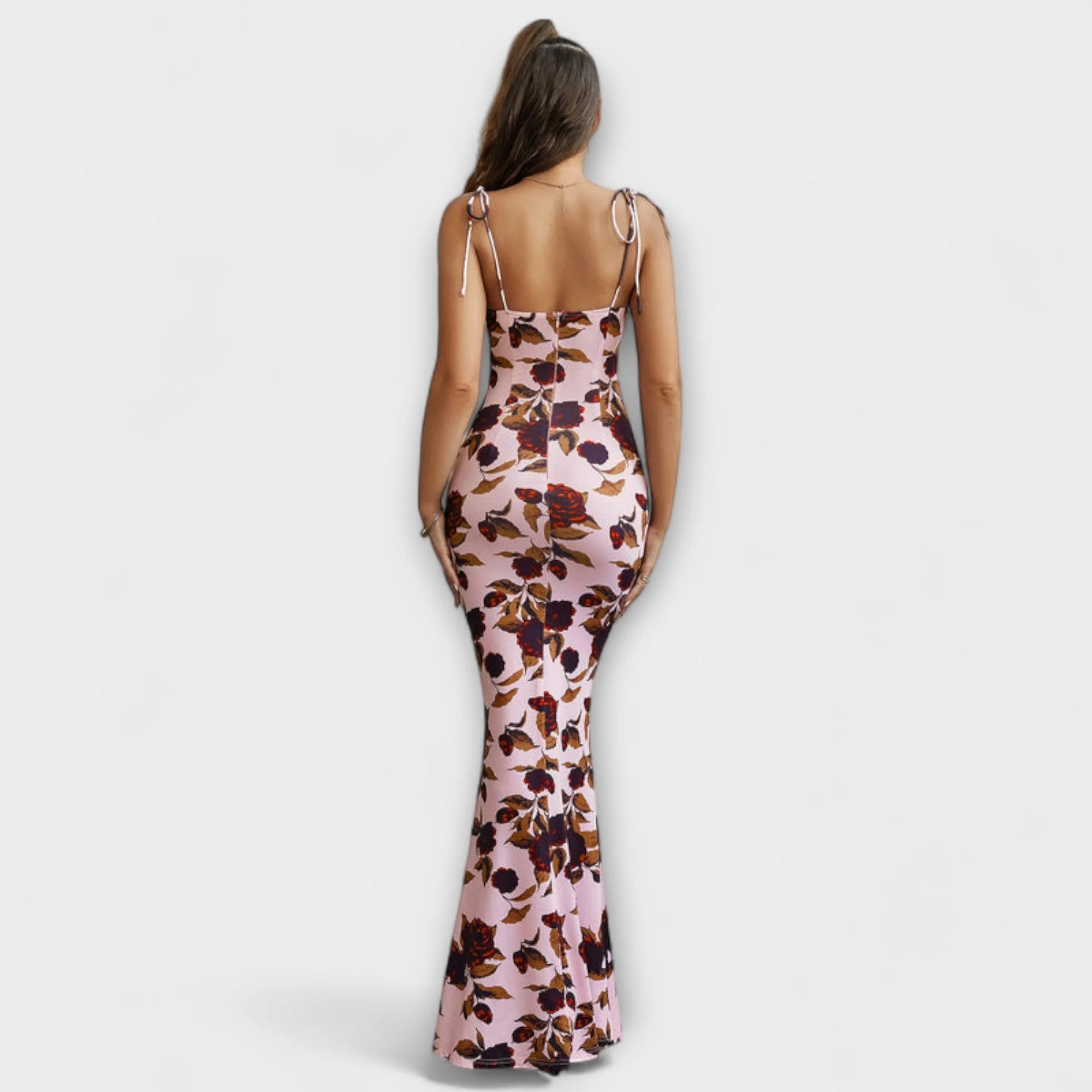 Thalia - Floral Print Prom Dress mit gebundenen Schulterträgern - Image 7