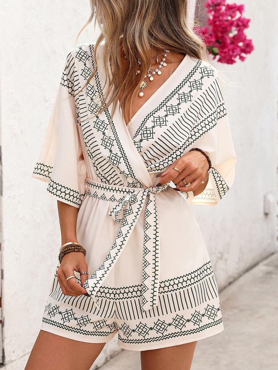 Thalia – Wickel Jumpsuit Damen Mit Blumenspitze Für Urlaub - Image 2