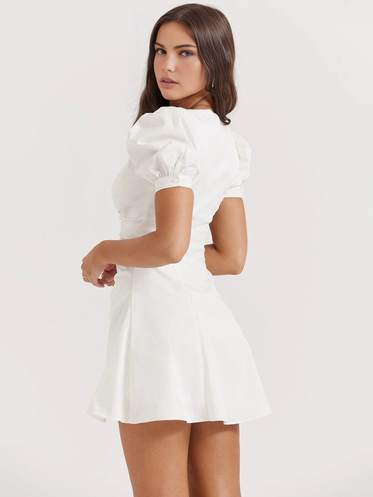 Thea | Romantisches Puffärmel-Minikleid – Feminine Eleganz für den Sommer - Image 3