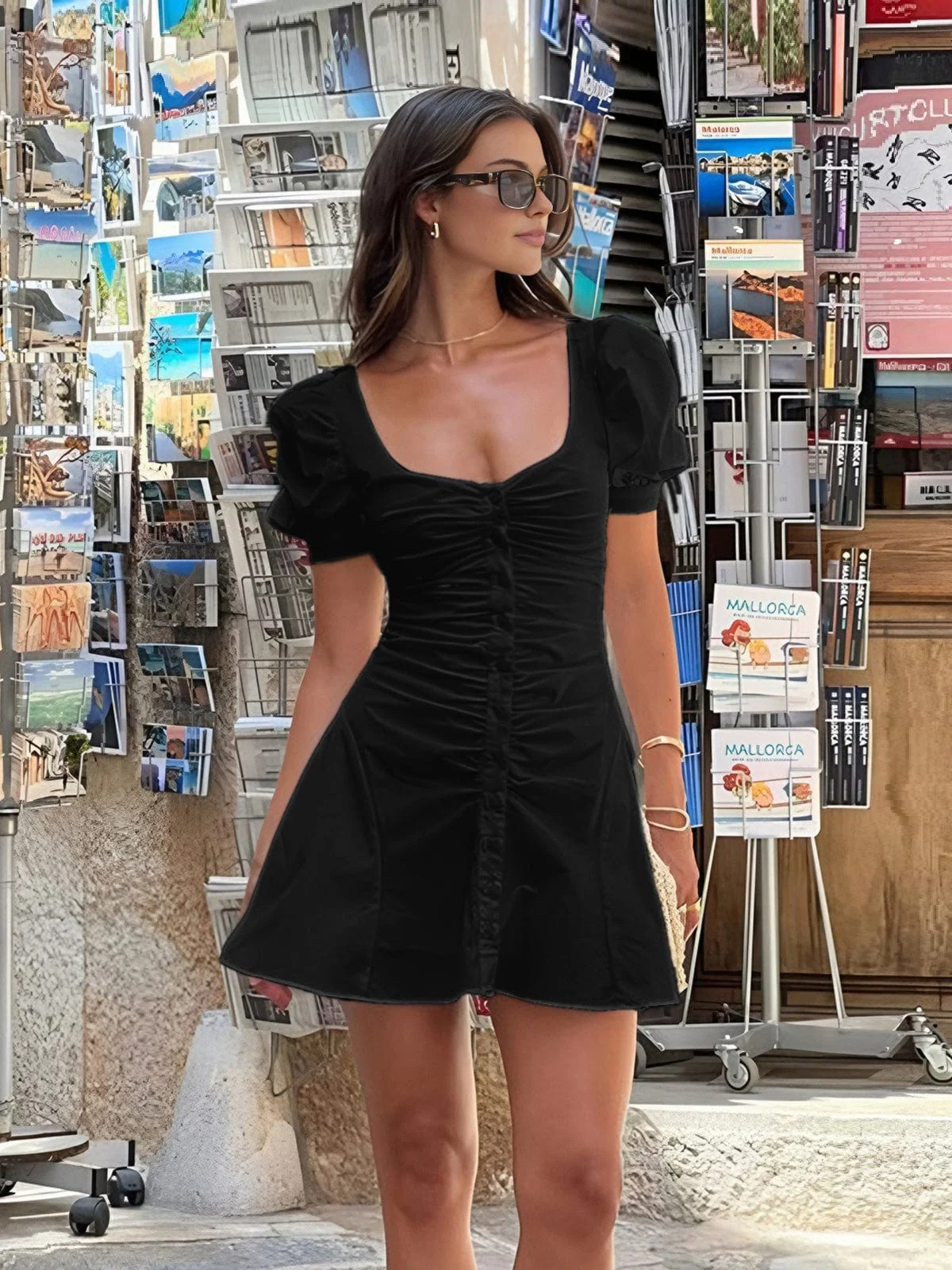 Thea | Romantisches Puffärmel-Minikleid – Feminine Eleganz für den Sommer - Image 5