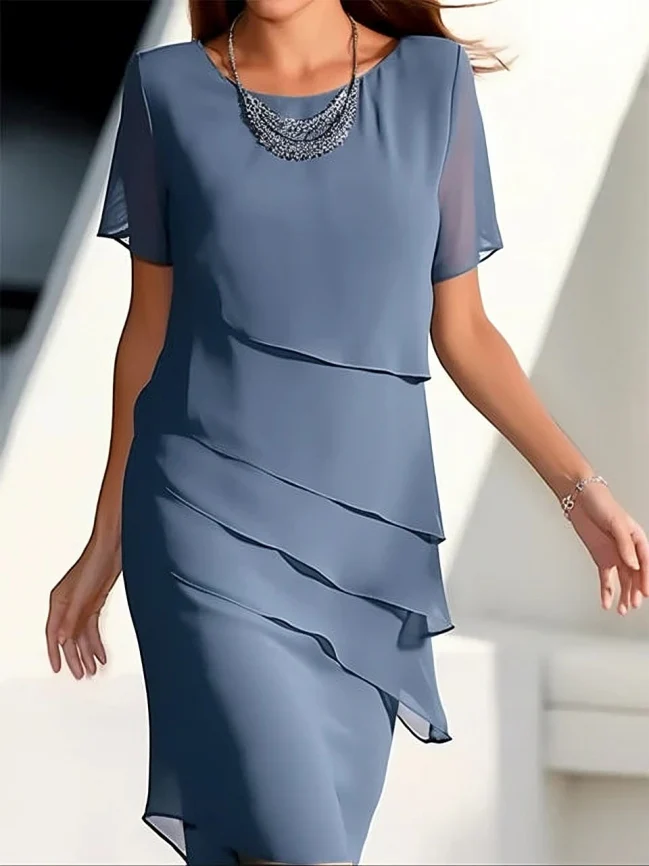 Thema™ – Damen Midi-Kleid mit Eleganten Overlays - Image 3