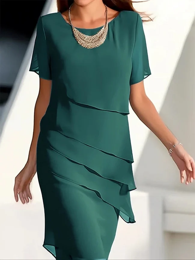 Thema™ – Damen Midi-Kleid mit Eleganten Overlays - Image 4
