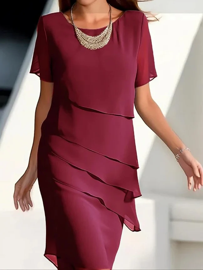 Thema™ – Damen Midi-Kleid mit Eleganten Overlays - Image 6
