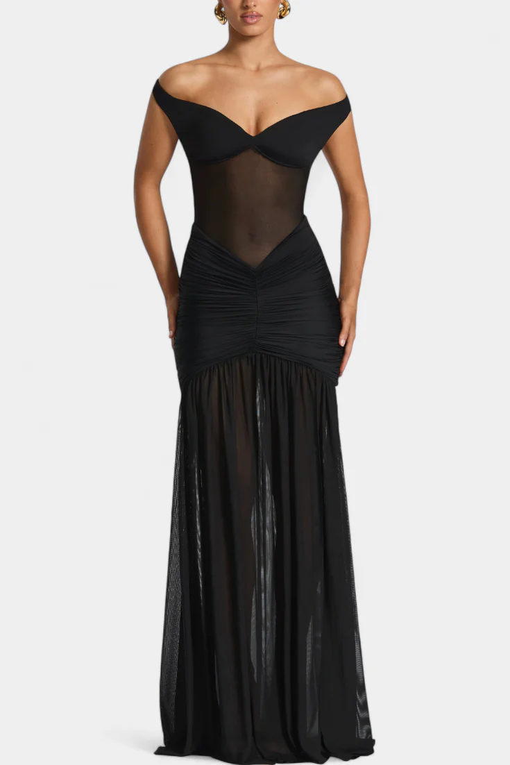 Therese Lange Milchseidenkleid mit tiefem V-Ausschnitt und eleganter Raffung - Image 7