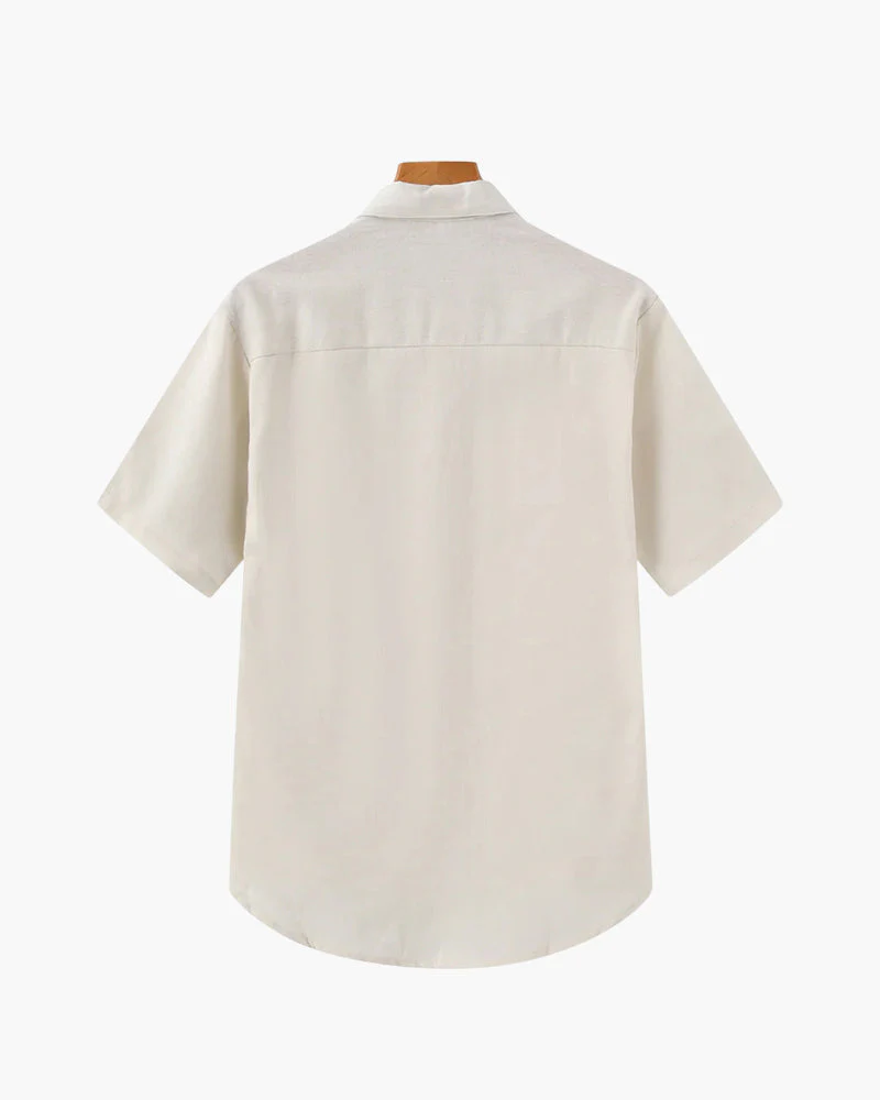 Thiago | Sommer Herren Poloshirt aus Leinen mit Brusttasche - Image 2