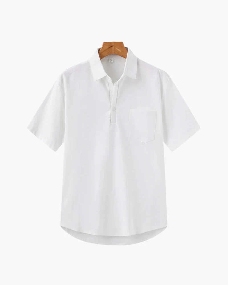 Thiago | Sommer Herren Poloshirt aus Leinen mit Brusttasche - Image 7