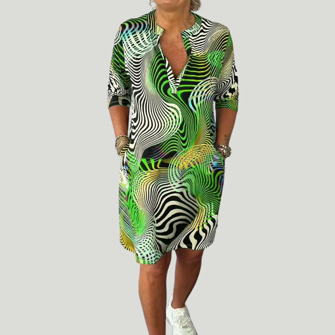 Tialora - Soft-Touch V-Ausschnitt-Kleid - Image 2