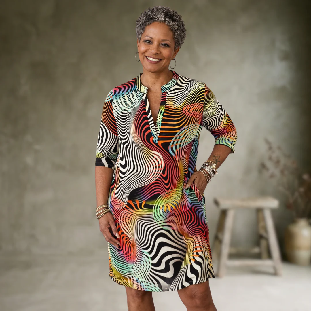 Tialora - Soft-Touch V-Ausschnitt-Kleid - Image 3