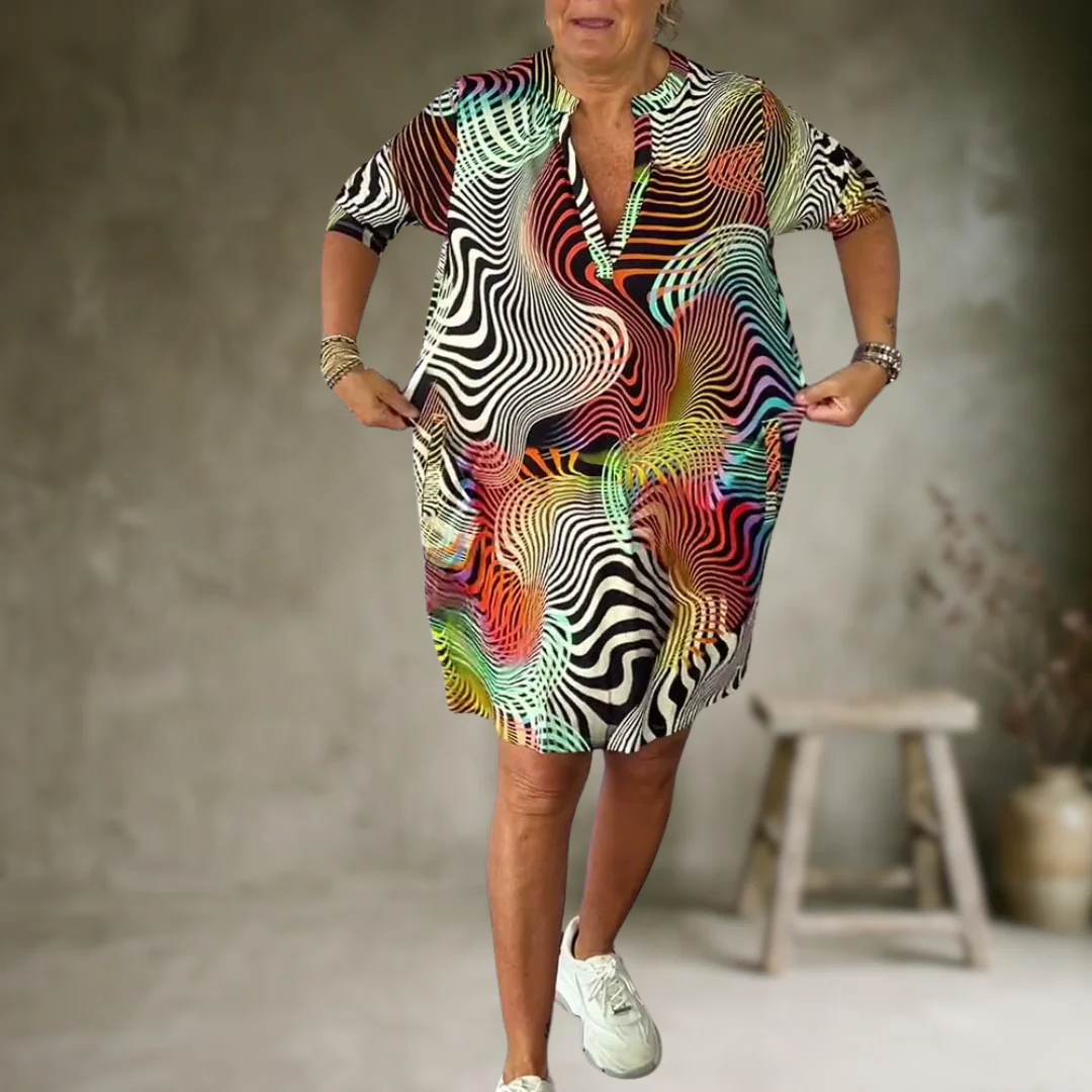 Tialora - Soft-Touch V-Ausschnitt-Kleid - Image 4