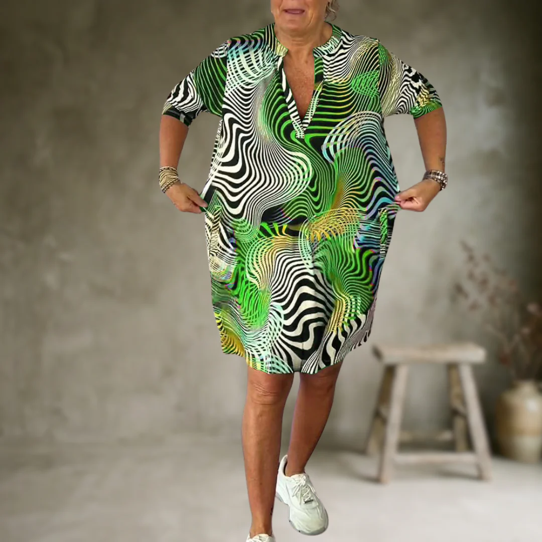 Tialora - Soft-Touch V-Ausschnitt-Kleid - Image 5
