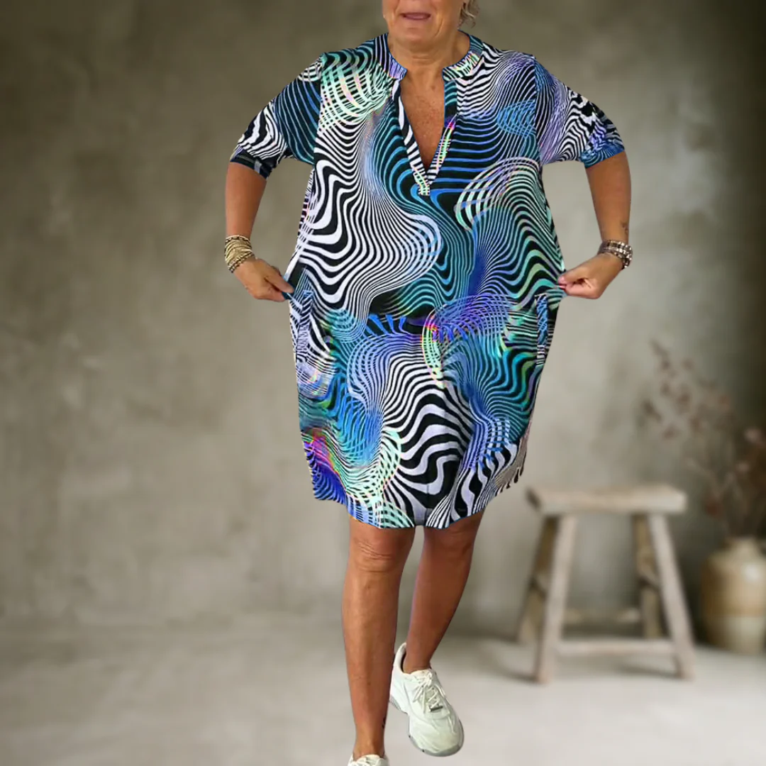 Tialora - Soft-Touch V-Ausschnitt-Kleid - Image 8