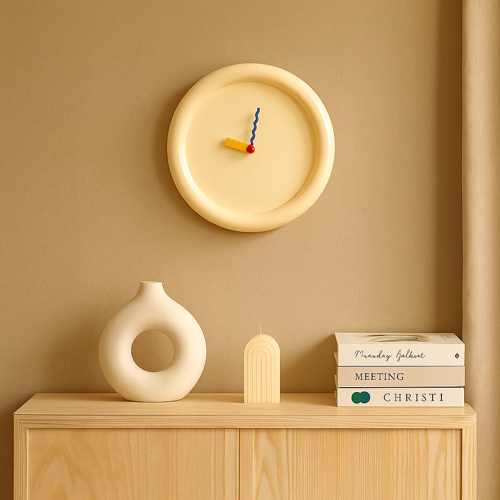 TimePop – Buntes geometrisches Wanduhren im Memphis-Stil mit mutigem künstlerischem Design
