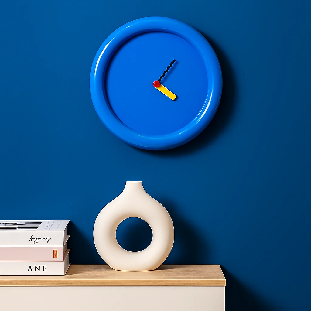 TimePop – Buntes geometrisches Wanduhren im Memphis-Stil mit mutigem künstlerischem Design - Image 4