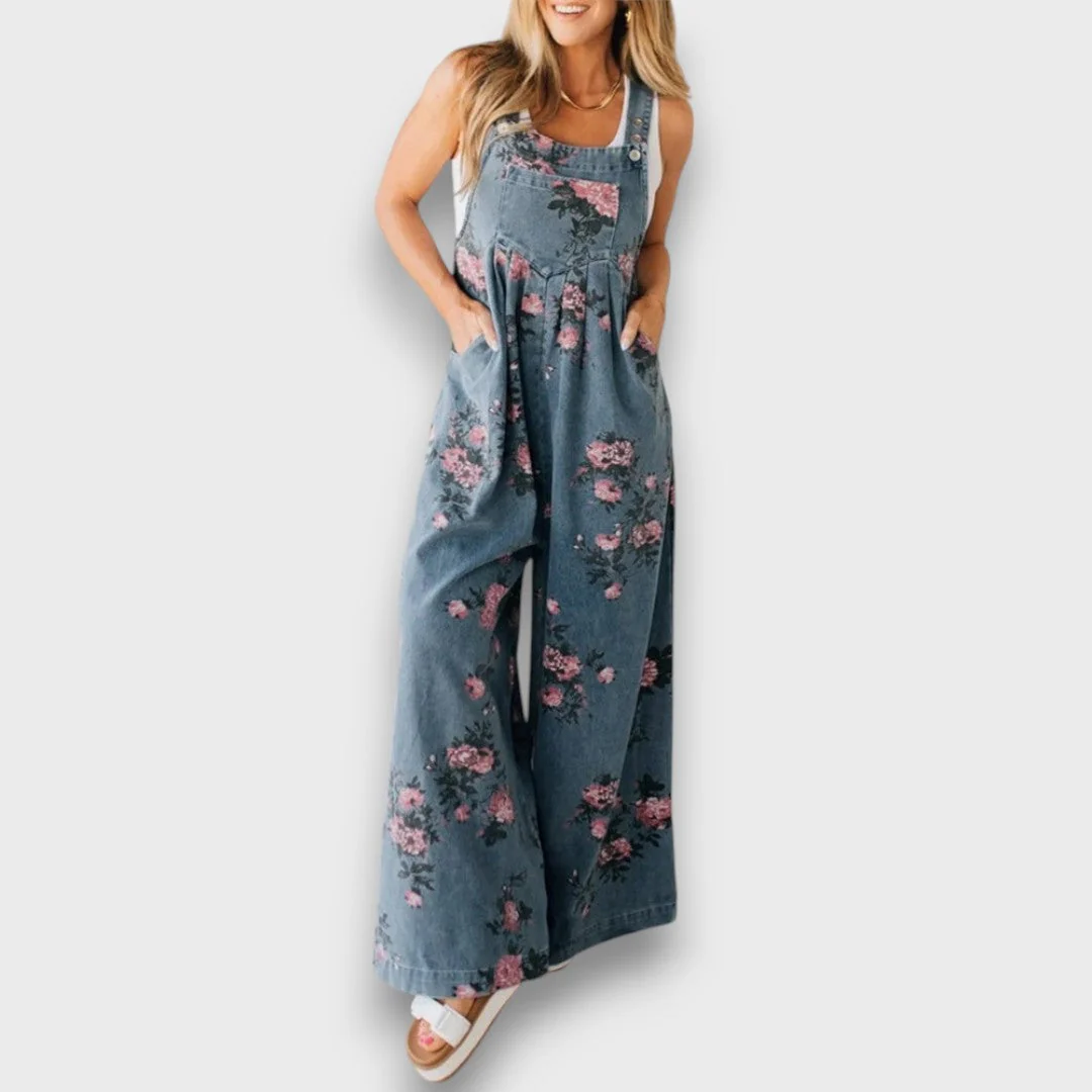 Tivola – Weit geschnittener Blumen-Denim-Overall - Image 6