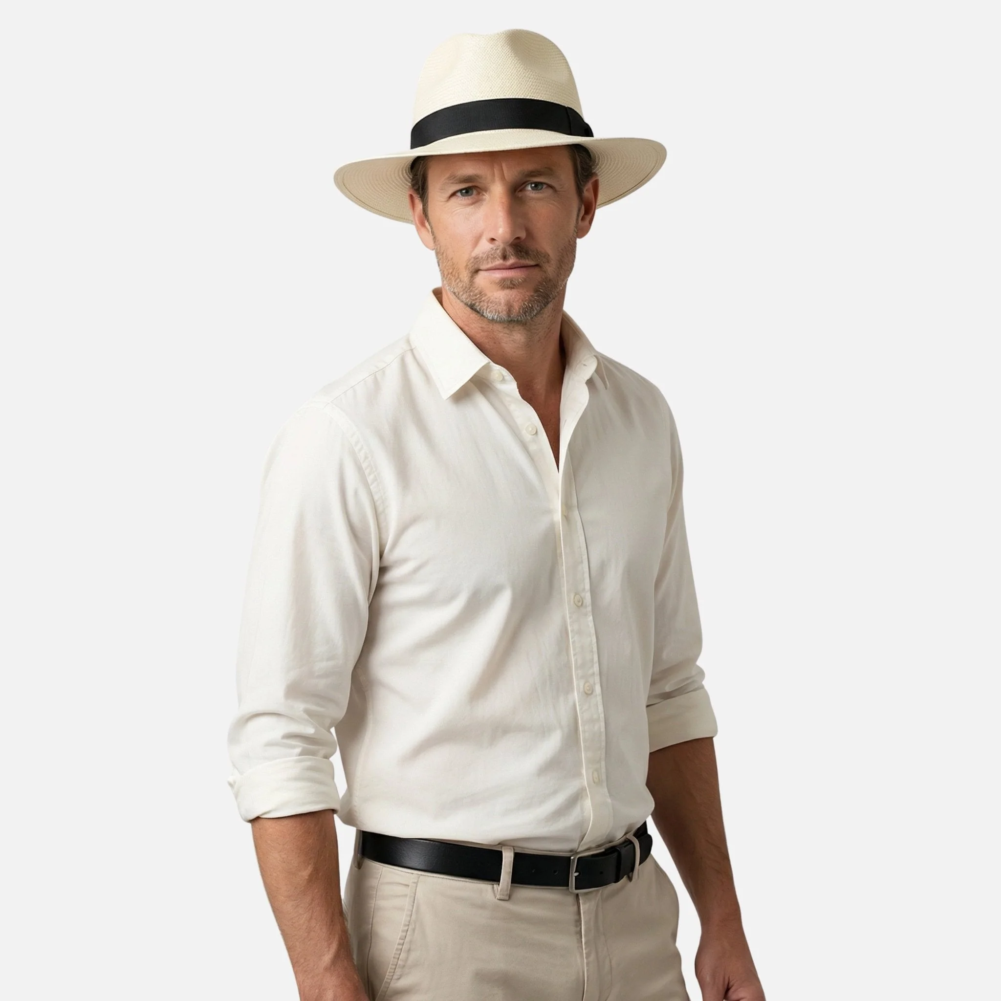Florian | Herren Toquilla-Stroh Panamahut Ripsband – Panama Hut Herren Sommer - Image 3