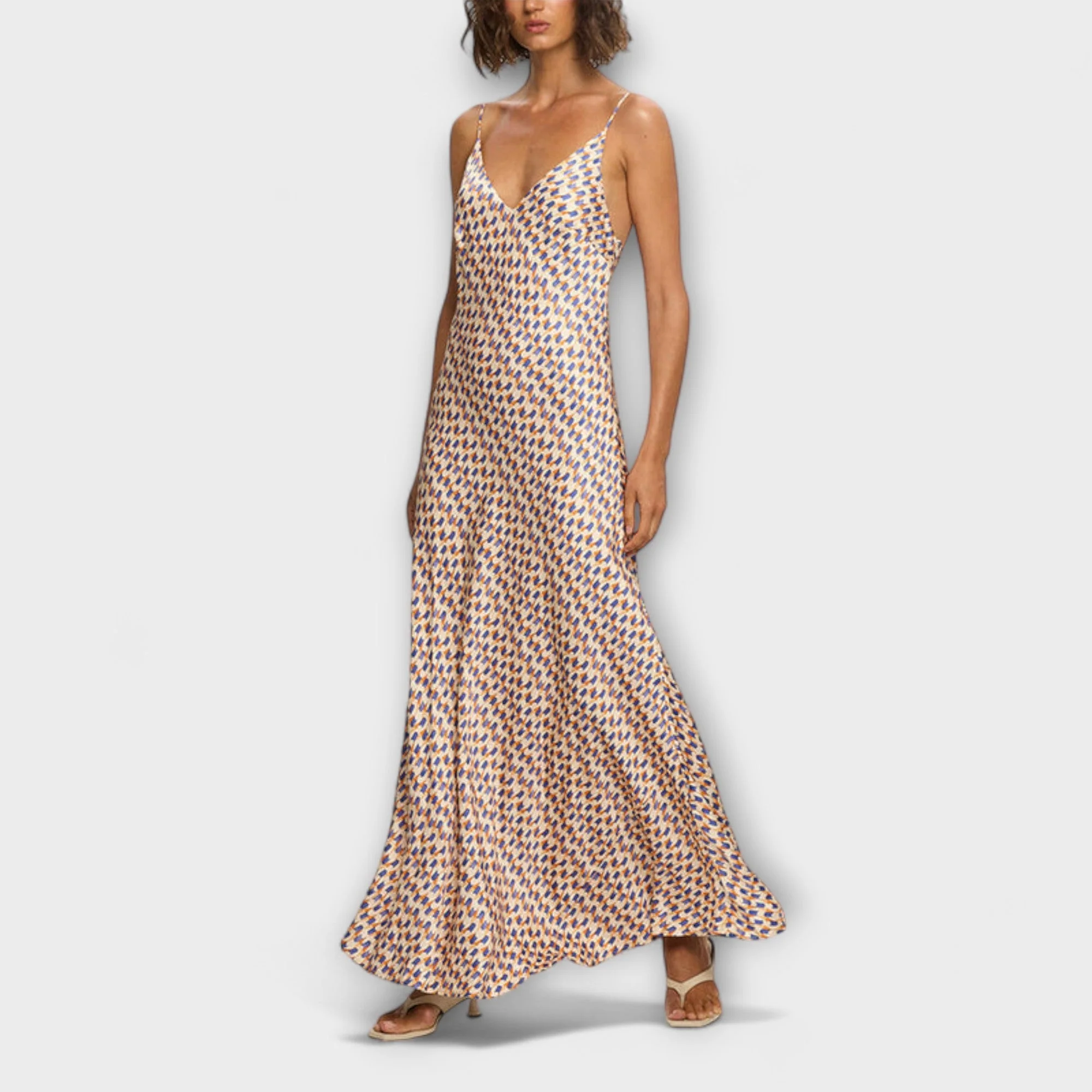 Tove - Schickes geometrisches Druck Maxikleid - Image 3