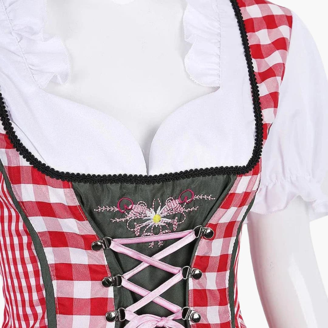 Traditionelles Dirndl kleid mit Schürze für Damen - Oktoberfest 2025 - Image 5