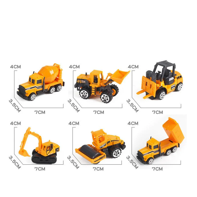Tragbares Baustellenfahrzeug-Spielset für Kinder – Mini-LKWs, Bagger und Aufbewahrungskoffer für einfachen Transport - Image 2