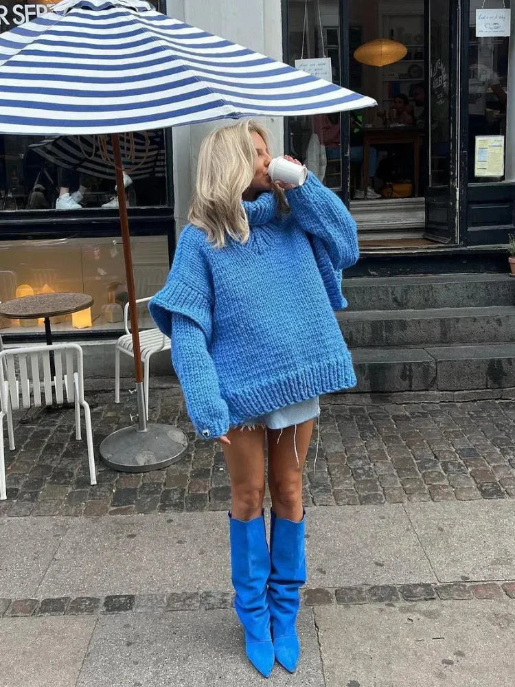 Trendiger Oversize-Pullover für Damen | Rollkragen - Image 2