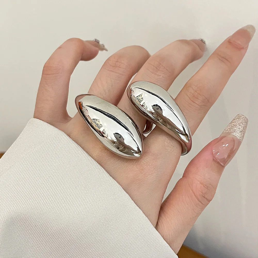 Trendy Statement Damen Doppelring Punk Style - Image 2
